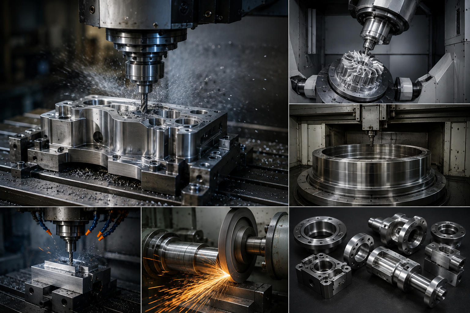 Illustration of CNC machining equipment