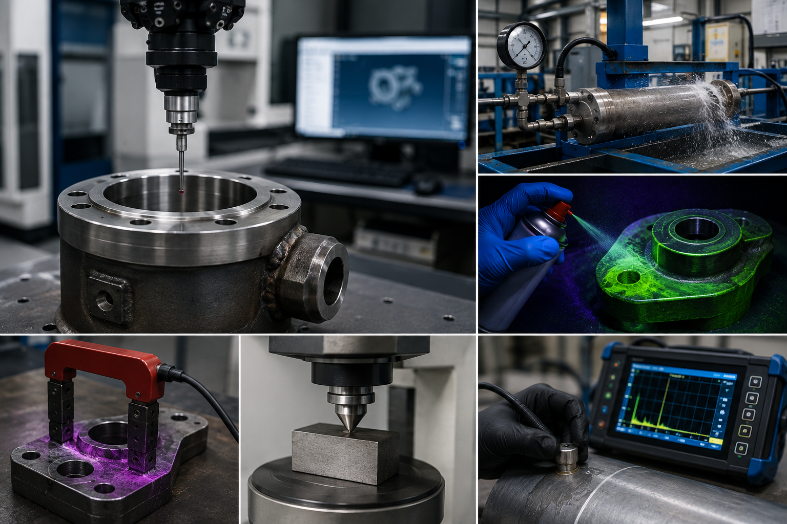 Illustration of component testing and inspection